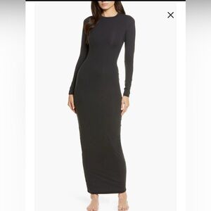 SKIMS Long Sleeve Black Dress